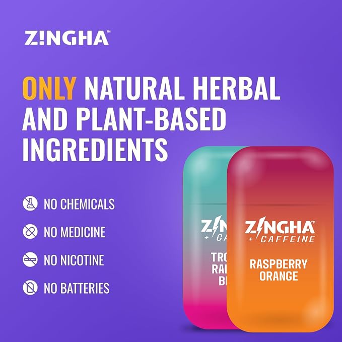 Z!NGHA Caffeinated Aromatherapy Nasal Inhaler Stick - Energy Nasal Stick with Peppermint & Eucalyptus Essential Oils - Natural Focus & Alertness Support, Sweet Surge