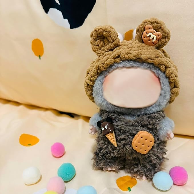Clothes Fit for 17CM Doll, Fashion Doll Clothes Outfit Set Cute Theme Designer Toys Dress Accessories for Collector Fans Display (Biscuit Ice-Cream)