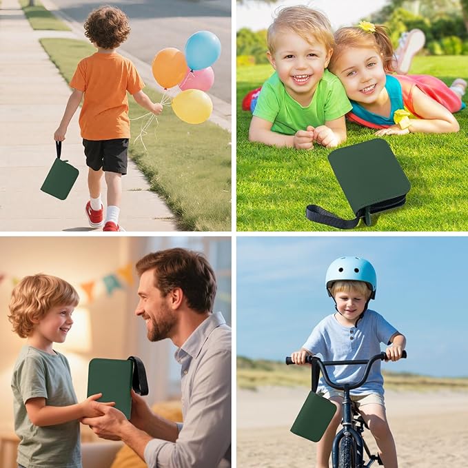 1 Pocket Card Binder–Collectible Trading Card Album,Single Card Holder with 20 Pages,Holds 40 Cards, Side-Loading Mini Binder for TCG,MTG,Sports,Baseball,Football,Small Sports Card Book，Green