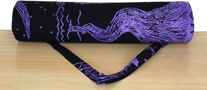INDIAN CRAFT CASTLE ICC Yoga Mat Bag Carrier Full-Zip Exercise Yoga Mat Carry Bag for Women Men with Multi-Functional Storage Pockets and Adjustable Shoulder Strap 26X6 Inches