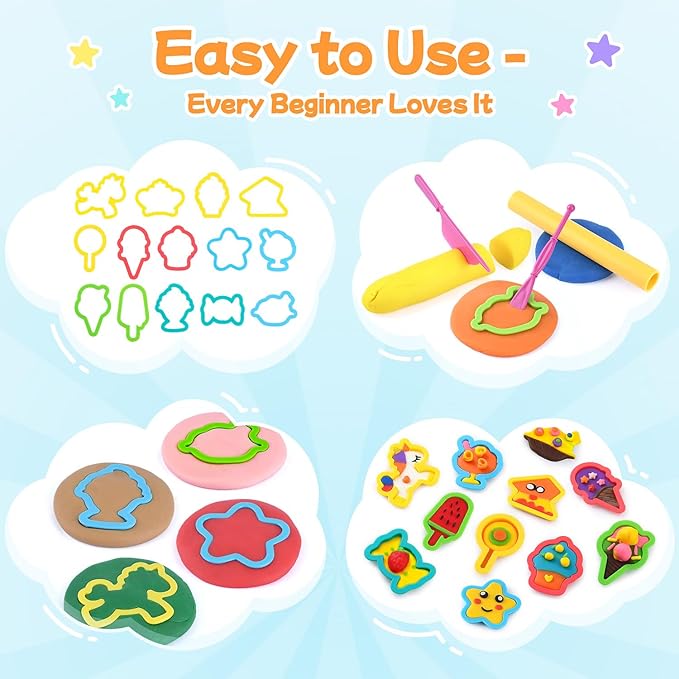 PLAY Color Dough Set for Kids for Grandkids Clay Set for Kids (Unicorn) Safe & Non-Toxic Color Dough Set for Boys Girls