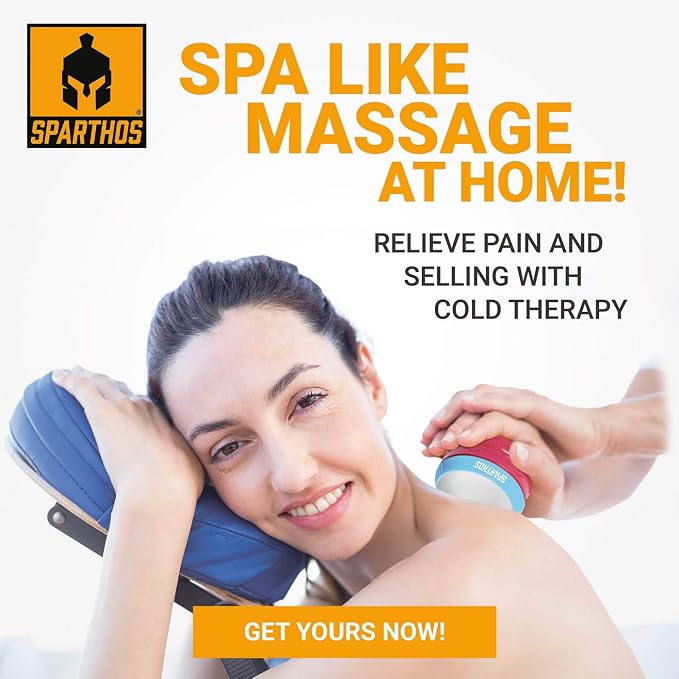 Sparthos Cold Massage Roller Ball - Fitness Cryosphere Massager - Cryo Cryocup Ice Massage Cups - for Muscle, Face, Body Muscles - Manual Polar Icing Cooling Balls - Freeze Tools (Wild Pink, 70mm)