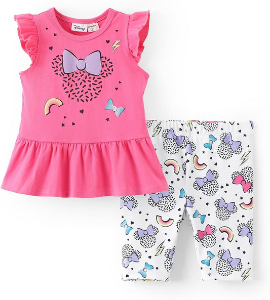 Disney Minnie Mouse Frozen Princess Marvel Toddler Girls Clothes Long Sleeve Sweatshirt + Leggings 2pcs Outfits Set 2-6Y
