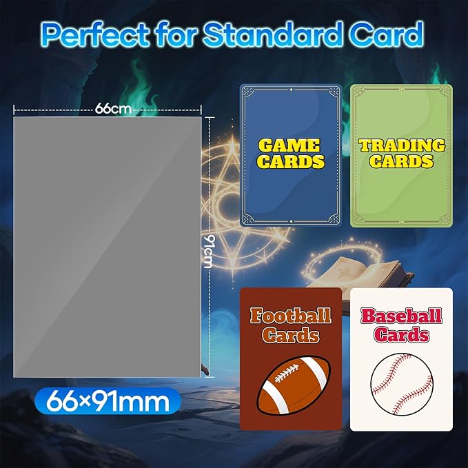 500 Count Card Sleeves, Matte Magic Card Sleeves, Smooth Shuffle & Tear Resistant, Fit for MTG, TCG, CCG (Silver)
