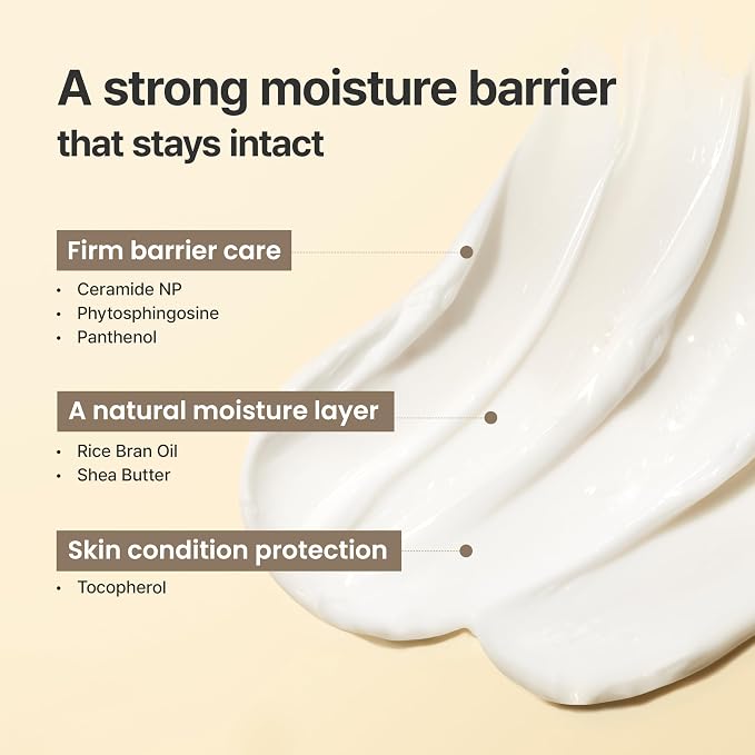 I’m From Rice Cream, Hydrating Face Moisturizer with Rice Water & Ceramide, Lightweight Barrier Cream for Dry & Combination Skin, Korean Skincare 1.69fl.oz