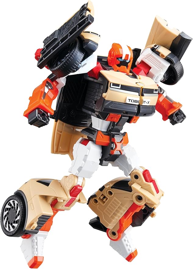 New TOBOT, TOBOT X, Youngtoys Transforming Collectible Vehicle to Robot, Heroes Animation Character Toys for Kids 3 and up Transform Toys Cars, Large Size 9-inch