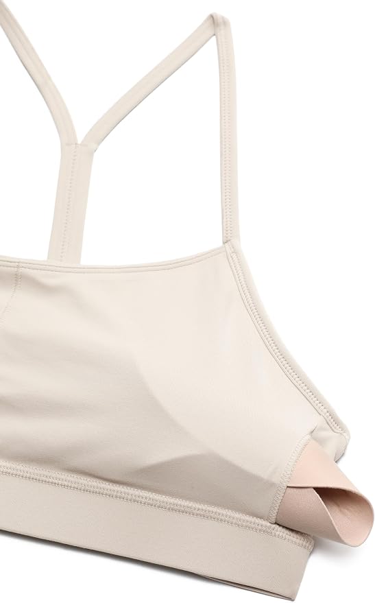 CRZ YOGA Butterluxe Y Back Sports Bras for Women - Padded Racerback Low Impact Spaghetti Thin Strap Workout Yoga Top