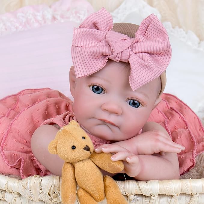 Aori Reborn Baby Dolls Lifelike - Realistic Life-Size 20 Inches Newborn Baby Doll Girls with Poseable Limbs and Feeding Kit Included, Nice Gift for Kids 3+