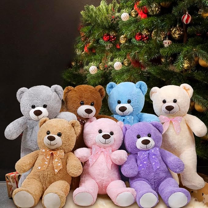 Teddy Bear Stuffed Animal 16'' Small Teddy Bear Gift for Christmas Birthday Blue
