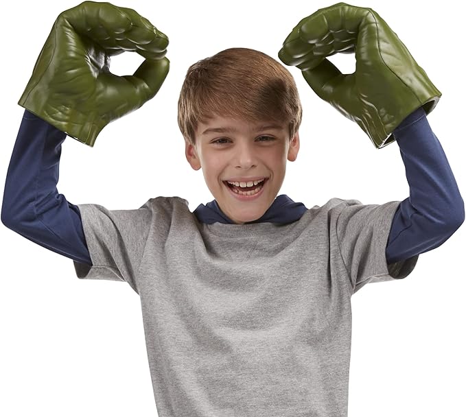 Marvel Avengers Hulk Roleplay Toy, Includes 2 Gamma Grip Fists, Design Inspired by Marvel Comics, for Kids Ages 4 and Up (Amazon Exclusive)