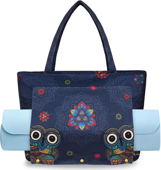 Yoga Mat Bag Yoga Bags and Carriers Fits All Your Stuff Yoga Tote Bag with Zipper Pocket Yoga Mat Carrier Pilates Bag Take in Out Mat Easily