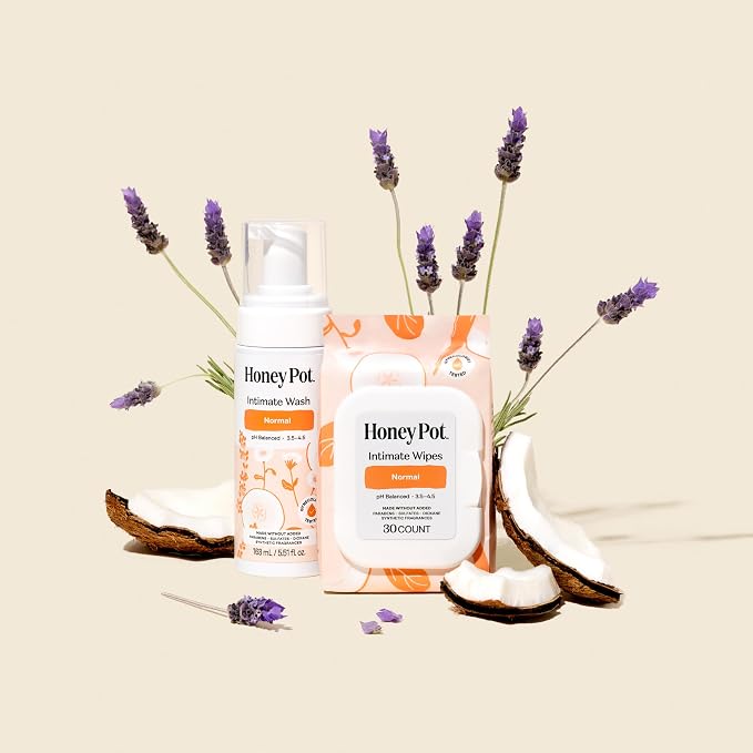The Honey Pot Company - Feminine Wash - Normal - pH Balanced, Herbal Infused Plant-Based Feminine Care for Sensitive Skin - Daily Intimate Cleanser for Women - 5.51 Fl Oz