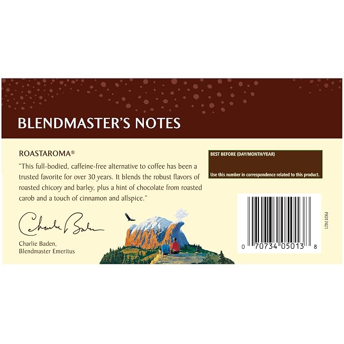 Celestial Seasonings Herbal Tea, Roastaroma, Caffeine Free, 3.3 Ounce 20 Count (Pack of 6)