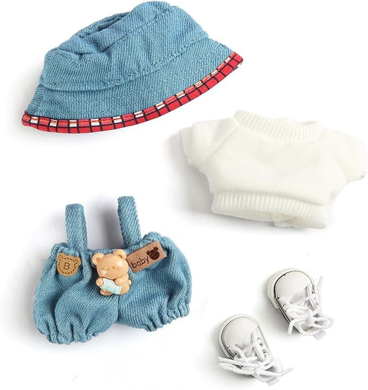 Doll Clothes for 17cm Dolls Fashion Accessories for Dress Up No Doll Light Blue