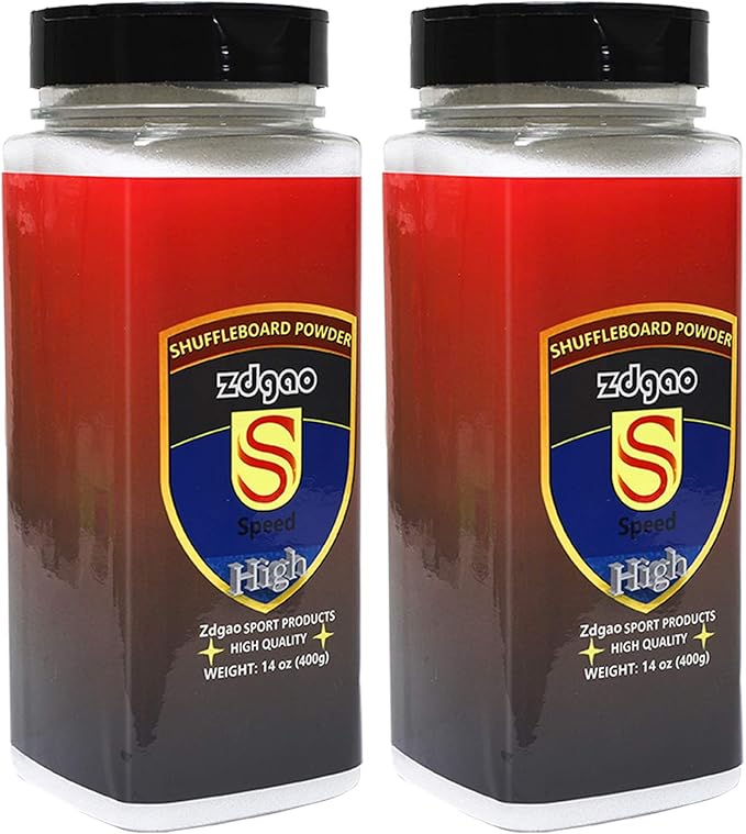 Shuffleboard Sand - Shuffleboard Wax with Mini Dustpan and Mini Brush, 2 Cans(2×14 oz)