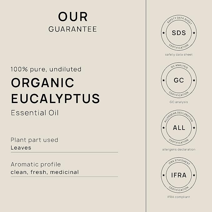 VINEVIDA Organic Eucalyptus Essential Oil - Gallon Organic Eucalyptus Oil Undiluted - Bulk Gallon Essential Oil for Soap Making