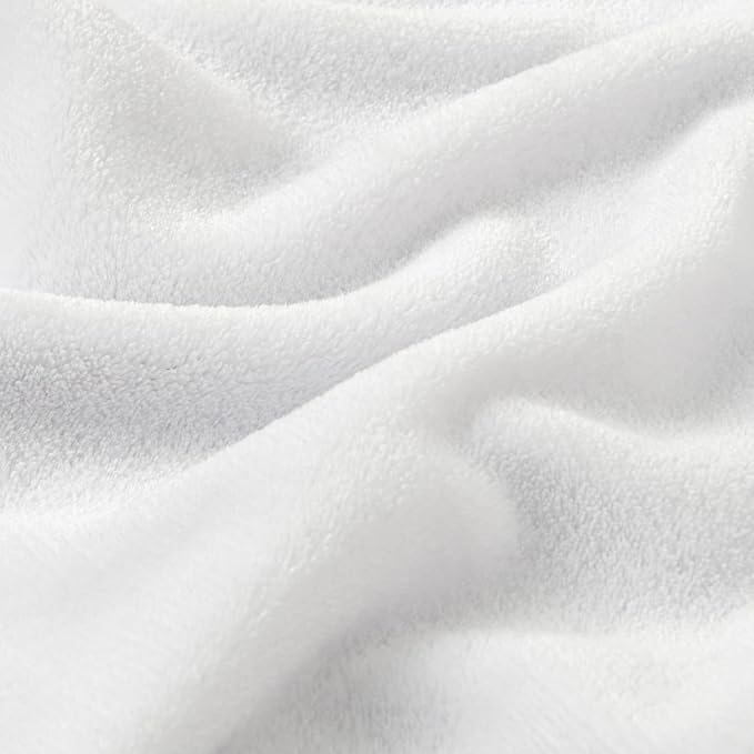 BEDELITE Fleece Blanket Soft Plush Twin Size Blanket White 60"x80" | Ultra Soft Fleece, Plush Microfiber, Lightweight Warmth, All Season Comfort, Fade Resistant, Machine Washable, Couch Sofa Bed