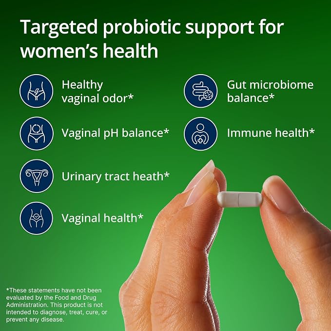Metagenics UltraFlora Women’s Probiotic – Shelf-Stable Supplement for Vaginal Health, Yeast Balance & Urinary Comfort – with Lactobacillus GR-1 & RC-14 – Non-GMO – 30 Capsules*
