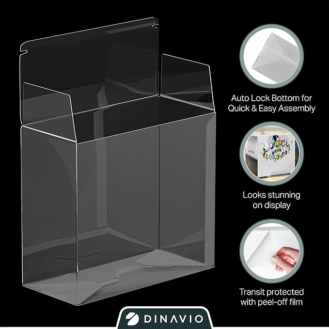 Dinavio Crafthouse PET Plastic ETB Protector Case 5 Pack - Elite Trainer Box Protector - ETB Case Compatible with Elite Trainer Boxes (Pack of 5)