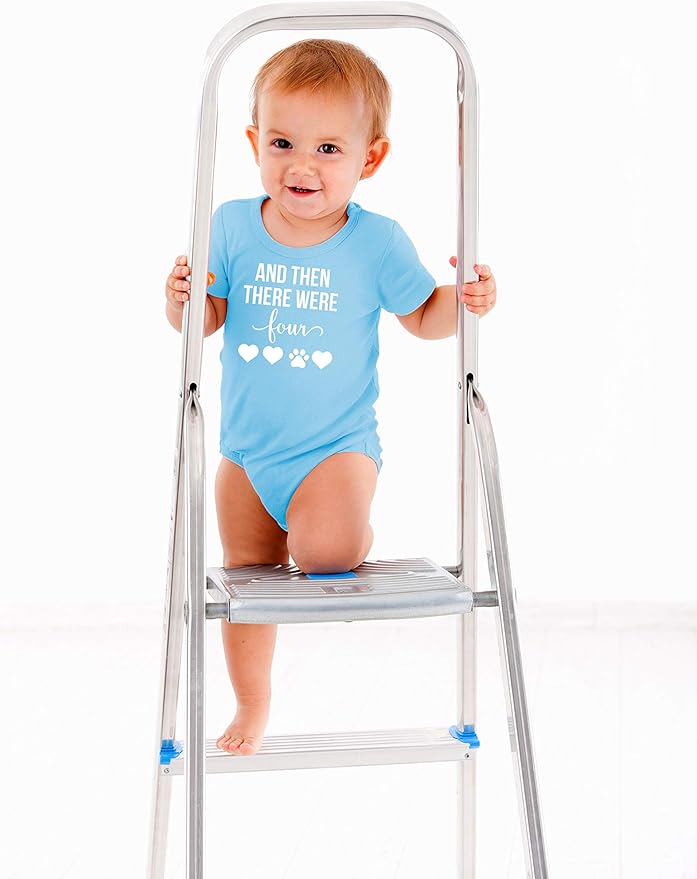 AW Fashions And Then There Were Four Baby Bodysuit Cute Newborn Boy Outfit Funny Baby Romper Girl Clothes