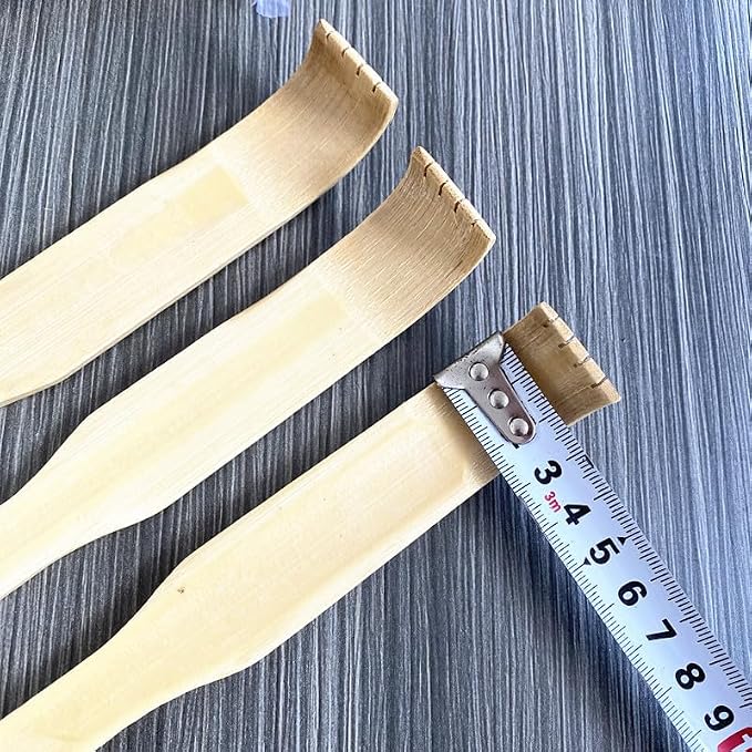 Back Scratcher 16.5in Pack of 5 Bamboo Back Scratchers Gifts for Adults and Elderly Natural Handmade Wood Therapy Massage Tools (5)