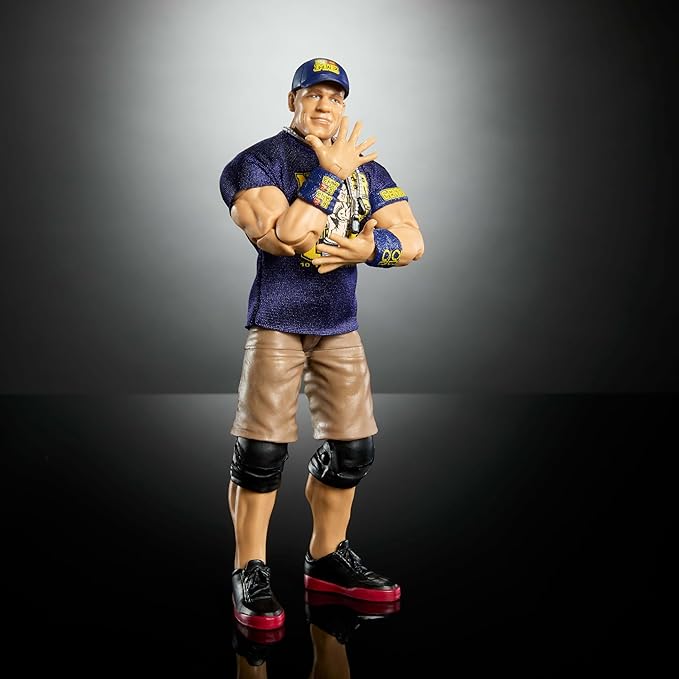 Mattel WWE Elite Action Figure & Accessories, Greatest Hits 2025 Series, 6-inch Collectible John Cena with 25 Articulation Points & Swappable Hands