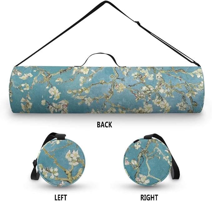 Yoga Mat Bag with Adjustable Shoulder Strap and Handle Zipper, 30in Wide x 6.3in Diameter for Yoga Mat Storage