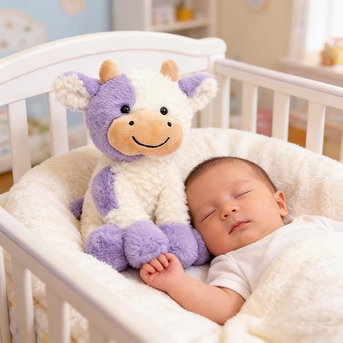 Cow Stuffed Animals Soft Plush Cute Cow Doll for Boys Girls 11.8in (zuo NIU zise 30cm)