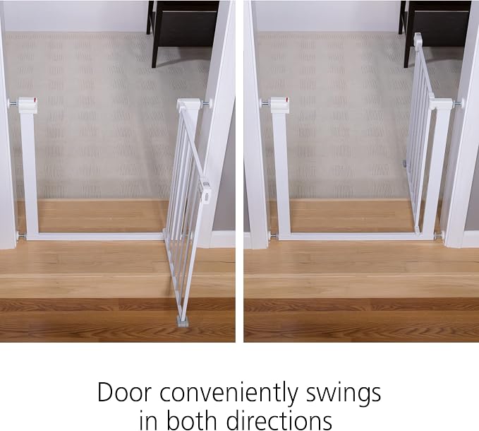Safety 1st Easy Install Walk Thru Baby Gate for Doorway With Door, Dog Gates, Fits 29"-38", Easy Install 28" Tall, White