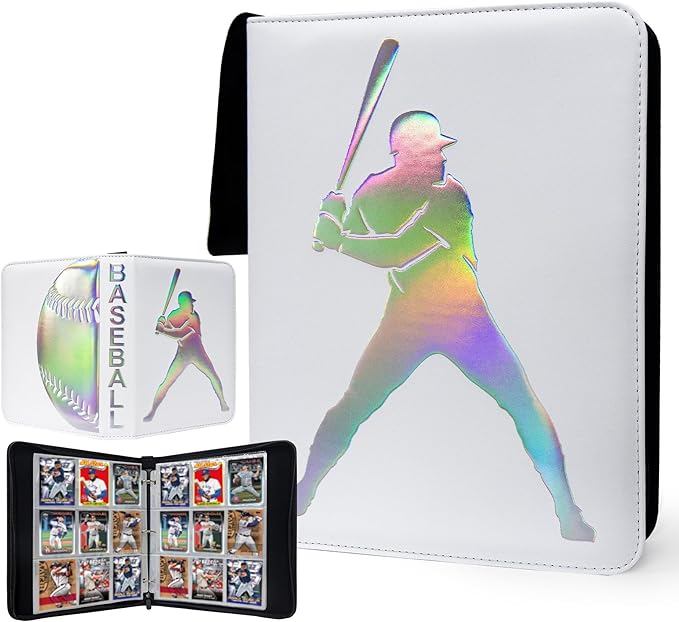 900 Pockets Baseball Card Binder, Portable Waterproof Storage Album with Removable Sleeves for Baseball Sports Cards 2025 2026 Collectors