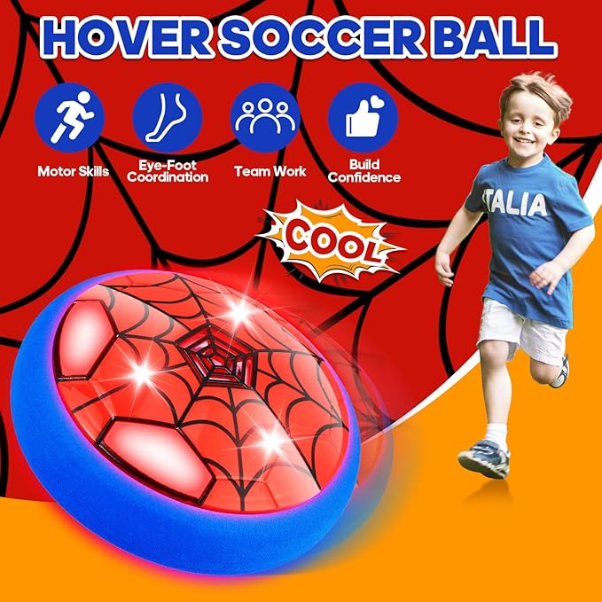 Light-Up Hover Soccer Ball Toy for Kids,Birthday Gifts for Boys Age 4 5 6 7 8 9 10 11 12 Year Old,Cool Stuff Party Game Gift for Boy 6-8, 8-12 - Floating Soccer Toys Gift for 8 Year Old