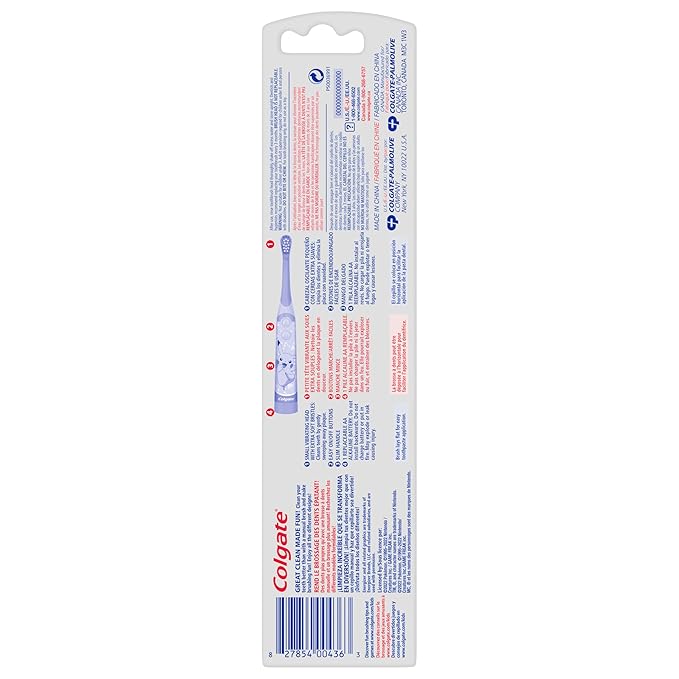 Colgate Kids Powered Vibrating Toothbrush, Pokemon, 1 Pack