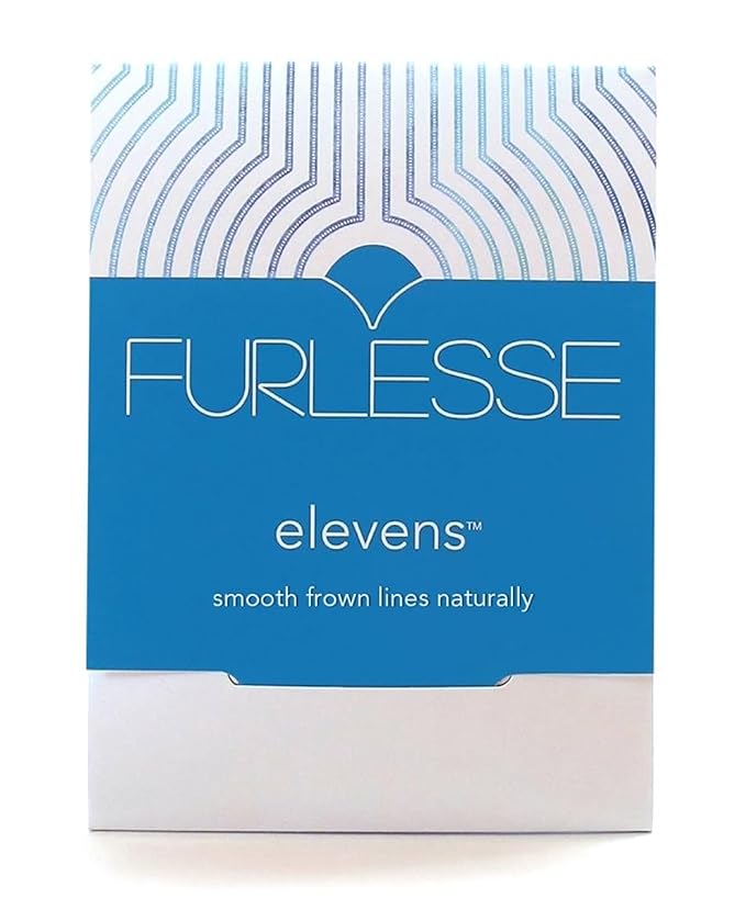 Furlesse Elevens Wrinkle Patches, Relax Fine Lines, Non-Invasive Anti-Wrinkle Tape for Frown Lines, Anti-Aging Skincare, 30-Count, 30-Day Use