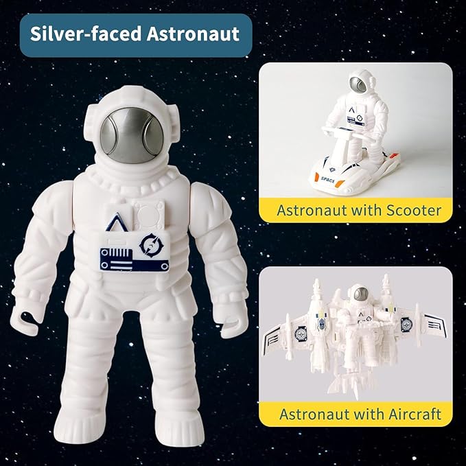 Concentration, Focus Space Toys, for Kids, Space Capsule Toy, Educational, Concentration, Learning, Space Shuttle Toys Rocket Toy, StemToy with Aircraft, SpaceRover, Astronautsl