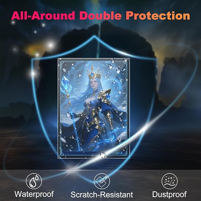 600 Pack Card Sleeves Clear, Perfect Fit Inner Sleeves Ideal for Double-sleeving, Trading Card Sleeve Compatible with MTG, PKM, TCG and Gaming Cards (60 Microns)