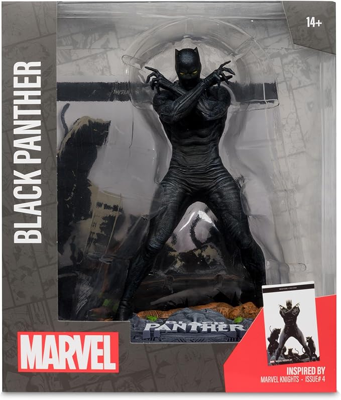 McFarlane Toys Marvel Black Panther 1:10th Scale Collectible with Scene (Marvel Knights #4)