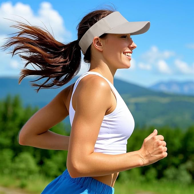 Marrywindix 1 Piece of Sport Wear Athletic Visor Sun Sports Visor Hat Visor Adjustable Cap for Women and Men