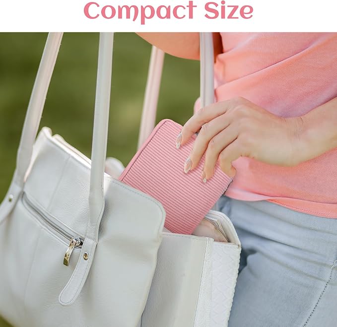 4Pcs Sanitary Napkin Storage Bag, Portable Period Bag for Teen Girls Woman, Pad Pouch Tampon for Purse, Reusable Zipper Period Pouches for Teen School Office Travel Feminine Care Organizer Solid color