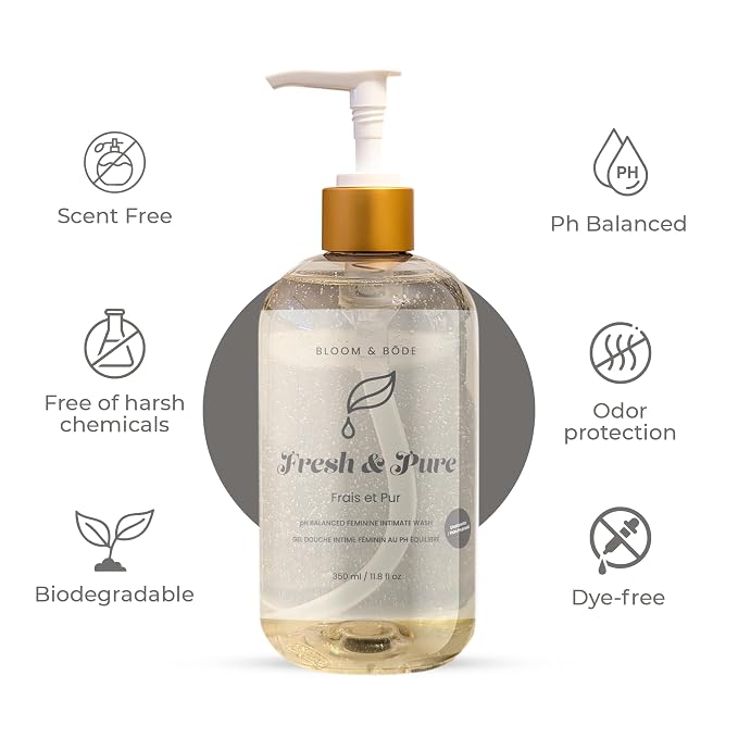 Fresh & Pure Unscented Feminine Intimate Wash, pH-Balanced, 11.8 fl oz