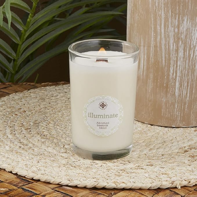 Root Candles Seeking Balance Wood Wick Spa Candle Aromatherapy Candles, 8-Ounce, Illuminate: Juniper Rosewood