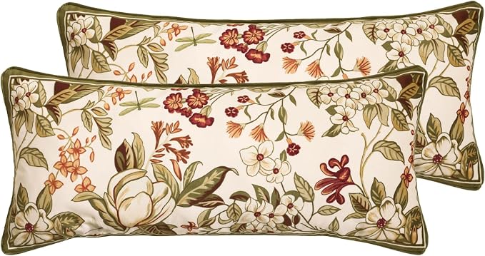 Designer Velvet Throw Pillow Covers,28"x12" Set of 2-Grace A | Pillow Cover,Concealed Zipper Design,Dragonfly Pattern,Sofas,Bedroom,Living Room,Lounge Chairs,All Season Home Decor