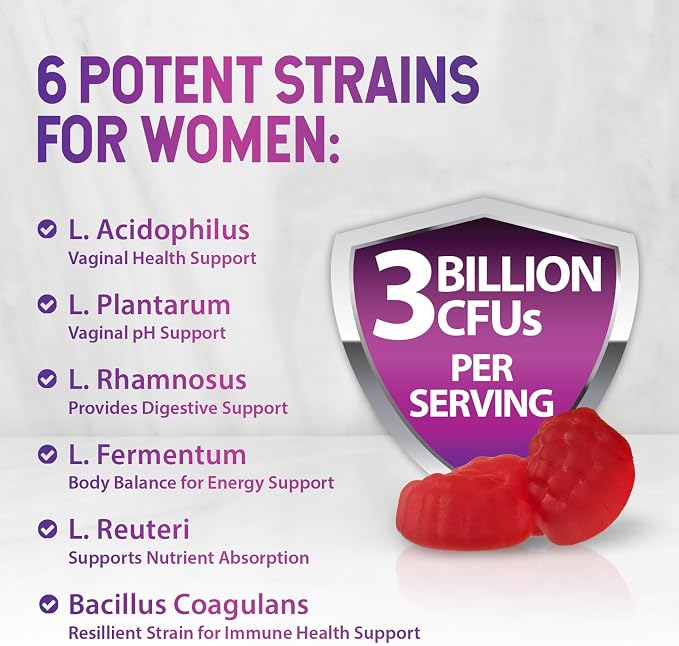 Menopause Probiotic Gummies for Women - Advanced Menopause Relief for Women with Black Cohosh - Complete Women's Probiotics Gummy Supplements for Mild Hot Flashes & Night Sweats Support - 60 Gummies