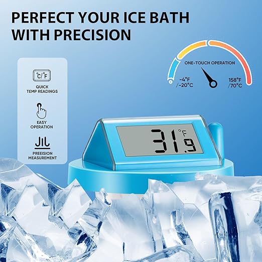Solar Pool Thermometer Floating Easy Read - IPX8 Waterproof Digital Pool Water Temperature Thermometer for Swimming Pools, Hot Tubs, Ponds, Ice Baths