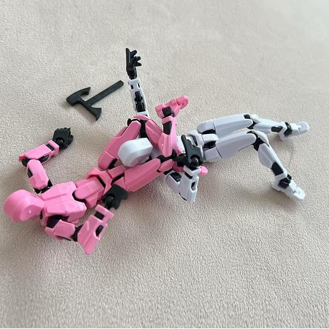 (Assembly Completed) 8 Packs T13 Action Figure Set, 3D Printed ActionFigure Toy Gifts for Kids, Dummy 13,Robot 13 Action Figure Full Body Mechanical Doll Christmas Birthday Gift for Boys Girls