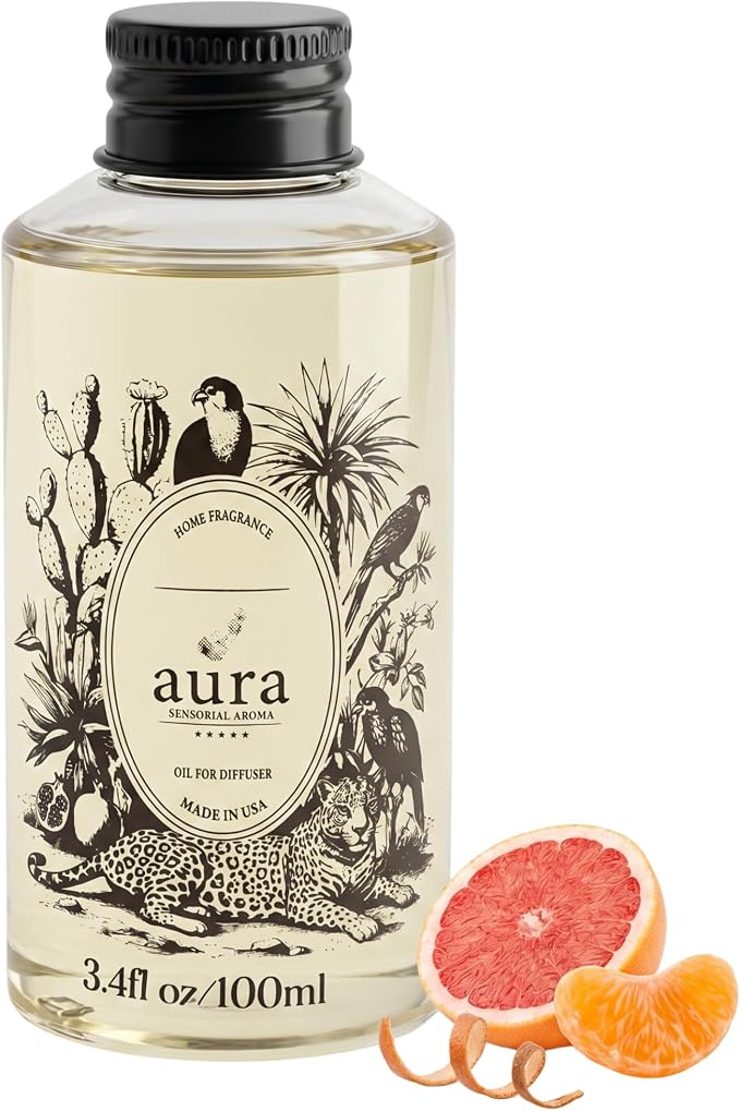 A U R A - Marseille Fragrance Oil for Waterless Scent Diffuser - Inspired by Loevve-Solo | (3.4 fl oz, 100 ml) Pure Essential Oil Blends for Aromatherapy Diffuser & Hotel Collection Oil Diffuser