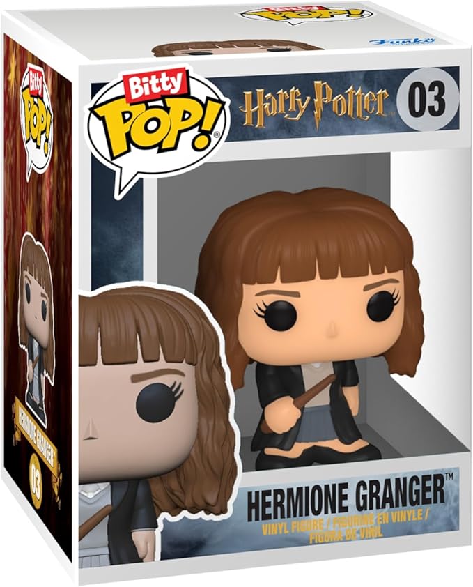Funko Pop! Starter Set: Harry Potter Bitty Bundle Pack - 6 Pack - Harry Potter, Ron Weasley, Hermione Granger, Bitty Ride Hogwarts Express, and Bitty Town Garrick Ollivander's Wand Shop - Gift Idea
