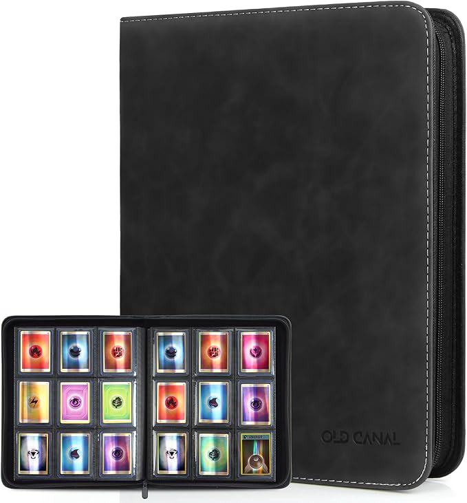 Top Loader Binder, 9 Pockets Card Binder Holds 252 Top Loaders, Premium Trading Card Collection Holder, Top Loader Storage Album for TCG, Sports Cards, Black (FOR TOP LOADERS ONLY)