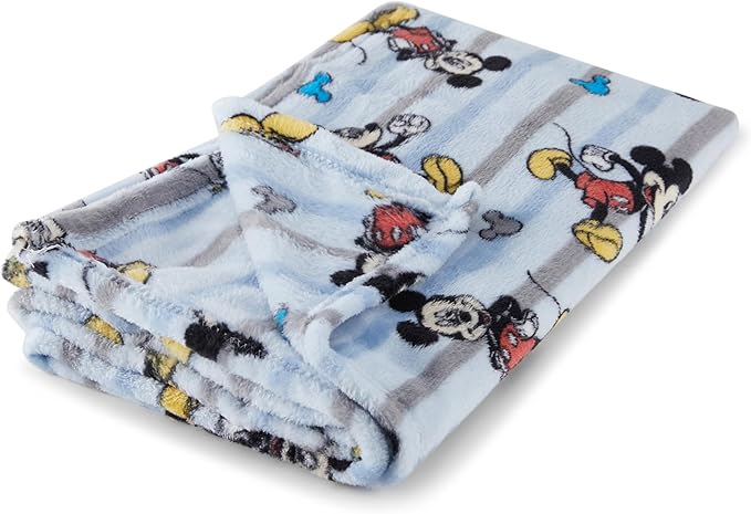 Disney Characters Flannel Fleece Baby Blanket - Soft & Cozy 30x40 Inches, Featuring Mickey Mouse, Minnie Mouse, Winnie The Pooh, and Dumbo