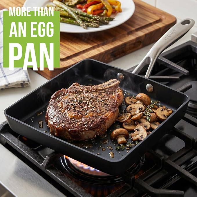 TECHEF - Onyx Collection, Nonstick Tamagoyaki Japanese Omelette Pan/Egg Pan (PFOA Free), Made in Korea