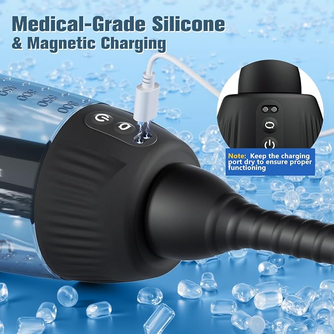 Automatic Anal Douche Rotating Enema - 20oz/600ml Douches for Men and Women, 360° Deep Cleansing Enemas for Colon Cleanse Men, 3 Adjustable Water Speeds & 3 Rotating Speeds, Remote Control Enema Kit